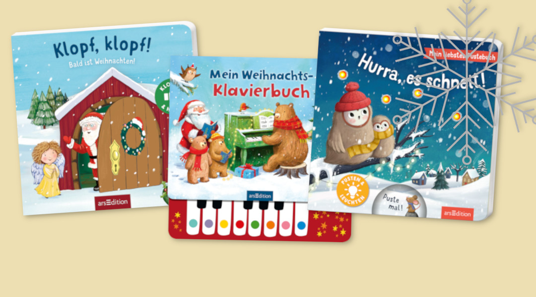 Drei Pappbilderbücher für die Weihnachtszeit