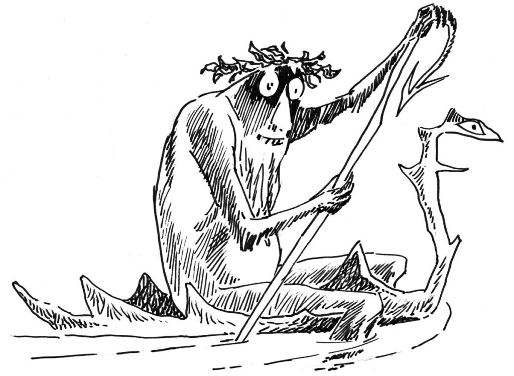 Eine Hobbit Illustration von Tove Jansson.