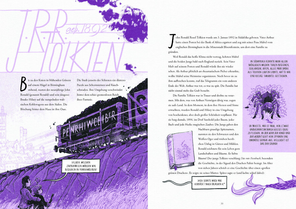 Doppelseite aus der Grafik Novel "Die Weltenerschaffer"